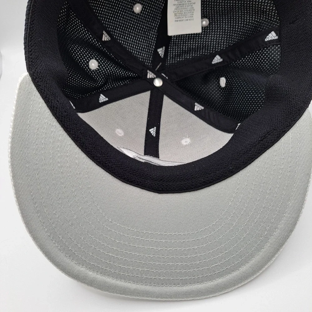 Adidas Capital Black Gray Flex Fit Mesh Cap NWT EC2894